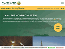 Tablet Screenshot of noahsarkcaravanpark.co.uk